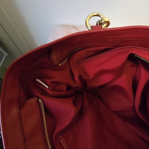 Coach Red Leather Tote Bag - Picture 11 of 11